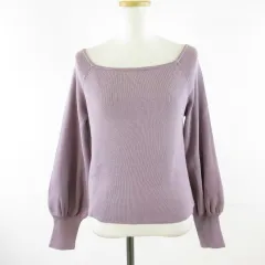 ココディール COCO DEAL ニット セーター 長袖 紫 2 *T356