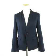 ロペピクニック ROPE Picnic ノーカラージャケット 長袖 紺 *A684