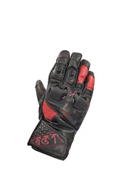 新品 弐黒堂(ニコクドウ) バイク グローブ ハードライドウィンターレザーグローブ 黒/紅 Lサイズ WBGN-227