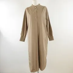 シップス SHIPS ワンピース ロング 長袖 茶 ONE *T432