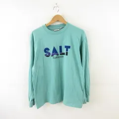 ベイフロー BAYFLOW プリントTシャツ 丸首 長袖 青 4 *A908