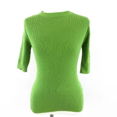 アメリヴィンテージ Ameri VINTAGE ニット セーター 五分袖 丸首 緑 *A921