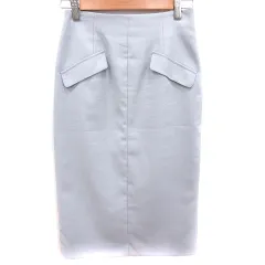 ナチュラルビューティーベーシック NATURAL BEAUTY BASIC スカート タイト ひざ丈 S スモークブルー /RT