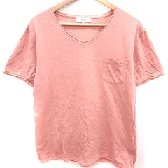 ビーミングバイビームス B:MING LIFE STORE by BEAMS カットソー Vネック 半袖 XL ピンク /RT