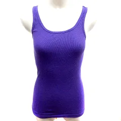 ユニクロ UNIQLO ニット カットソー Uネック ノースリーブ S 紫 パープル /RT ●RY