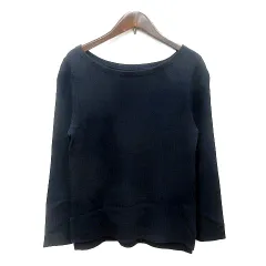 エムプルミエ M-Premier ニット カットソー 長袖 36 S 紺 ネイビー /MN