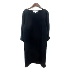 ロペピクニック ROPE Picnic ワンピース ひざ丈 長袖 38 M 紺 ネイビー /MN