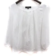 アンタイトル UNTITLED シャツ ブラウス 七分袖 2 白 ホワイト /RT