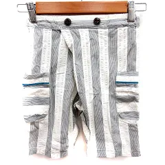 アプレ レ クール apres les cours ハーフパンツ 総柄 110 グレー 白 ホワイト /RT ●RY