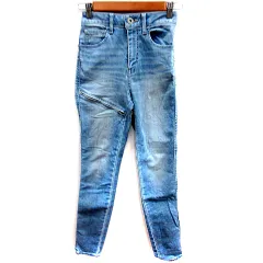 リエンダ rienda パンツ デニム ジーンズ ストレート ロング 24 インディゴ /RT