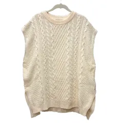 ビーミングバイビームス B:MING LIFE STORE by BEAMS ニット セーター フレンチスリーブ ケーブル ONE M 白 アイボリー /MN