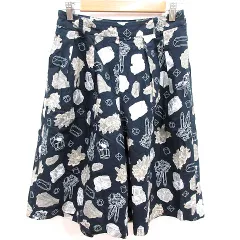 アイアムアイ I am I ガウチョパンツ 総柄 2 紺 ネイビー /RT