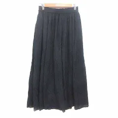 ニコアンド Niko and.. フレアスカート ロング マキシ F 黒 ブラック /YK