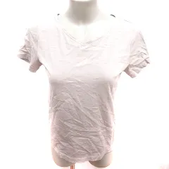 ナチュラルビューティーベーシック NATURAL BEAUTY BASIC カットソー Tシャツ Vネック 半袖 S ベージュ /RT