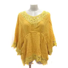 アーバンリサーチ URBAN RESEARCH ブラウス レース 七分袖 黃 イエロー /MS