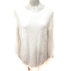 シューラルー SHOO・LA・RUE ニット セーター 長袖 LL アイボリー /RT ●RY