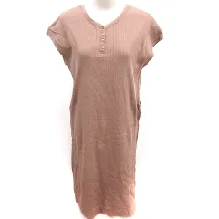 グローバルワーク GLOBAL WORK ワンピース タイト ロング ノースリーブ M 茶 ブラウン /RT