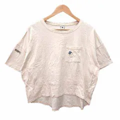 ニコルクラブ NICOLE CLUB Tシャツ カットソー クルーネック ロゴ刺しゅう 半袖 FREE ベージュ /YK