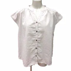 ページボーイ PAGE BOY シャツ ブラウス フレンチスリーブ F アイボリー 白 ホワイト /YK