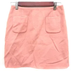 ナチュラルビューティーベーシック NATURAL BEAUTY BASIC スカート タイト ミニ ウール M ピンク /RT