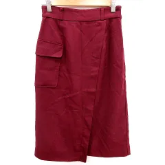 エージーバイアクアガール AG by aquagirl スカート タイト ロング S ワインレッド /RT