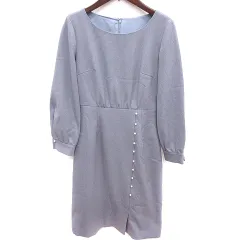 プロポーション ボディドレッシング PROPORTION BODY DRESSING ワンピース Aライン ひざ丈 長袖 S グレー /RT