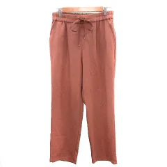 ドレスキップ DRESKIP テーパードパンツ イージー センタープレス M 茶 ブラウン /AU