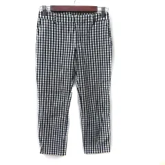 イエナ IENA サブリナパンツ クロップド ギンガムチェック 34 XS 黒 ブラック /YI