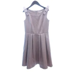 クミキョク 組曲 KUMIKYOKU PRIER ワンピース ひざ丈 リボン ノースリーブ 2 M ピンク /AU