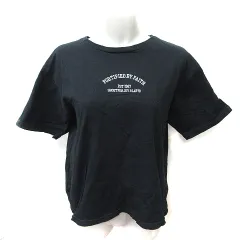 ピンクラテ PINKlatte Tシャツ カットソー 半袖 刺繍 L 黒 ブラック /YI