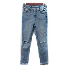 アリシアスタン ALEXIA STAM スキニーパンツ デニム ダメージ加工 M 青 ブルー /YI