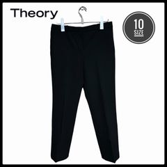 Theory 麻混 テーパードパンツ ブラック 大きいサイズ 10 2024年製