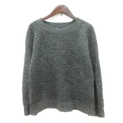 ノミネ NOMINE ニット セーター 長袖 肘当て エルボーパッチ グレー /MN