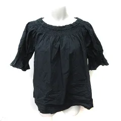 テチチ Te chichi シャツ ブラウス 七分袖 F 黒 ブラック /YI