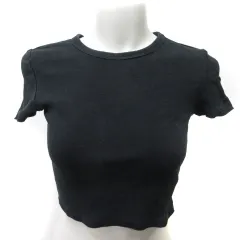ザラ ZARA Tシャツ カットソー 半袖 黒 ブラック /YI
