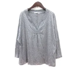 アーバンリサーチ ドアーズ URBAN RESEARCH DOORS ニット カットソー Vネック 長袖 アンゴラ混 F グレー /MN