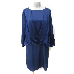 ジャーナルスタンダード JOURNAL STANDARD ワンピース ひざ丈 長袖 紺 ネイビー /YI