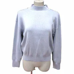 ロペピクニック ROPE Picnic ニット カットソー ハイネック 長袖 38 M 青 ライトブルー /YK