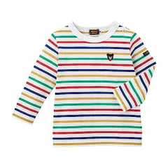 新品 [ミキハウス] ミキハウスダブルビー 長袖Ｔシャツ ボーダー 薄手 日本製 男の子 女の子 ベビー キッズ 子供服 通園 通学 60-5238-491 110cm マルチカラー