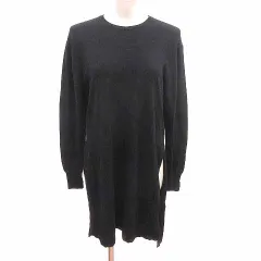 ロペ ROPE ワンピース ミニ ニット 長袖 38 M 黒 ブラック /YK