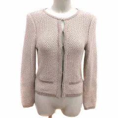 ナチュラルビューティー NATURAL BEAUTY カーディガン ニット 長袖 36 S ピンクベージュ /YK