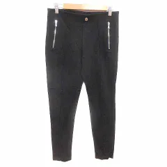 ザラ ベーシック ZARA BASIC テーパードパンツ ストレッチ M 黒 ブラック /YK
