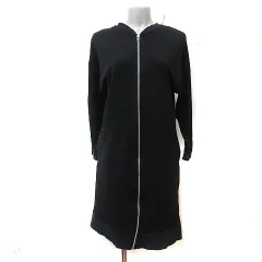 アダムエロペ Adam et Rope' ワンピース ひざ丈 長袖 38 M 黒 ブラック /YI