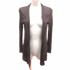 エムプルミエ M-Premier カーディガン ニット 前開き 長袖 36 S 茶 ブラウン /YK