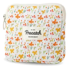 『大特価』 旅行用品の収納 多機能 コンパクトな小型ポーチ 持ち運びに便利 コスメポーチ 化粧ポーチ ティッシュポーチ 収納ポーチ フラワー柄のプリント 花柄の小型ポーチ 大人用サニタリーポーチ 小型サニタリーポーチ (オレンジ) ミニスクエアポーチ サニタリ