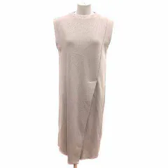 ビームスハート BEAMS HEART ワンピース ひざ丈 ニット フレンチスリーブ ベージュ /YK