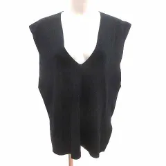 グレイル GRL ニットベスト プルオーバー Vネック F 黒 ブラック /YK