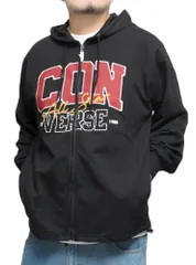 新品 [コンバース] パーカー メンズ 大きいサイズ ミニ裏毛 ロゴ プリント ジップアップ スウェット 3L ブラック(49)