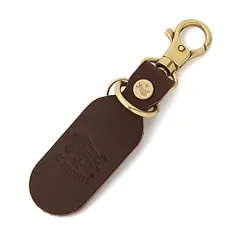 新品 [IL BISONTE (イルビゾンテ)] キーリング キーホルダー レザー 本革 牛革 レディース メンズ ユニセックス こげ茶