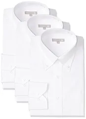 新品 [DRESSCODE101(ドレスコード101)][ドレスコード101] ワイシャツ 長袖 3枚セット 白 (形態安定) メンズ 面接に最適 白シャツ 3SET-SHDZ14-00- メンズ ボタンダウン 3枚 日本 41 (日本サイズL相当)
